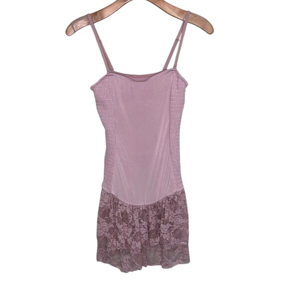 Intimately by Free People Dresses & Skirts - RARE  NWT Intimately Free stretch lace slip dress with smocking Dirty Pink LARGE